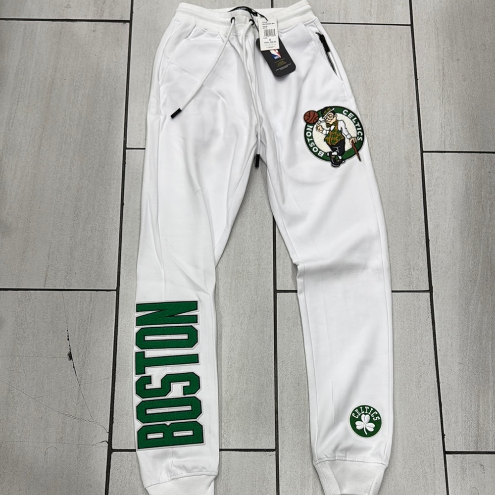 NBA Boston Celtics White and Green Sweatpants